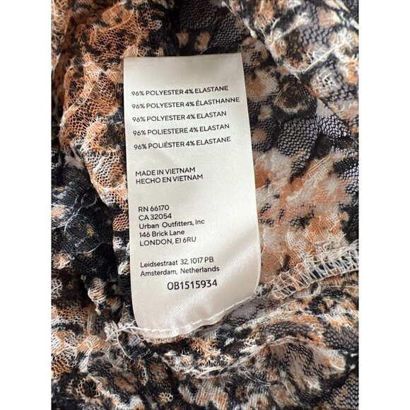 Free People Women’s Sz XS Out For The Night Snake Combo Print Boho Top Shirt New - Picture 12 of 13